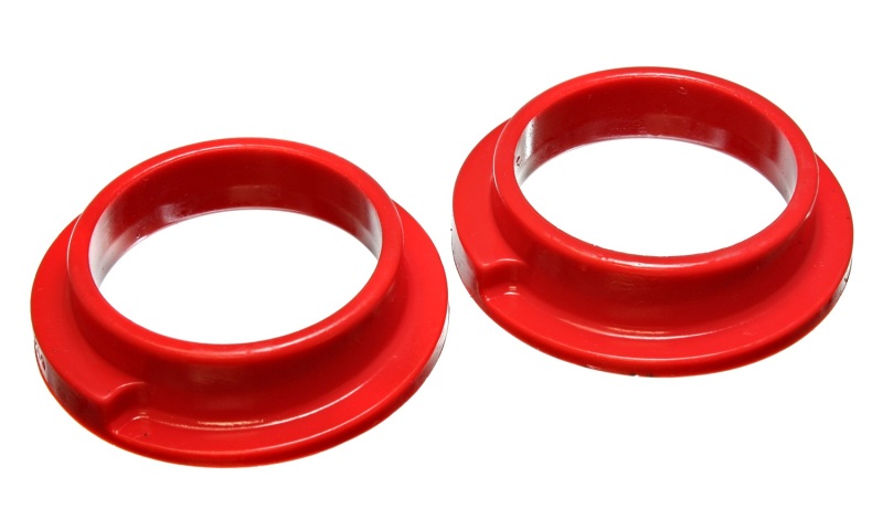 Ford Focus Coil Spring Isolators - Rear - Energy Suspension - Hyper-Flex Polyurethane - Red - `00-`04